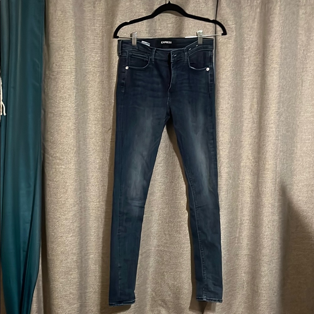Express Blue Skinny Jeans with Stretchy Fit